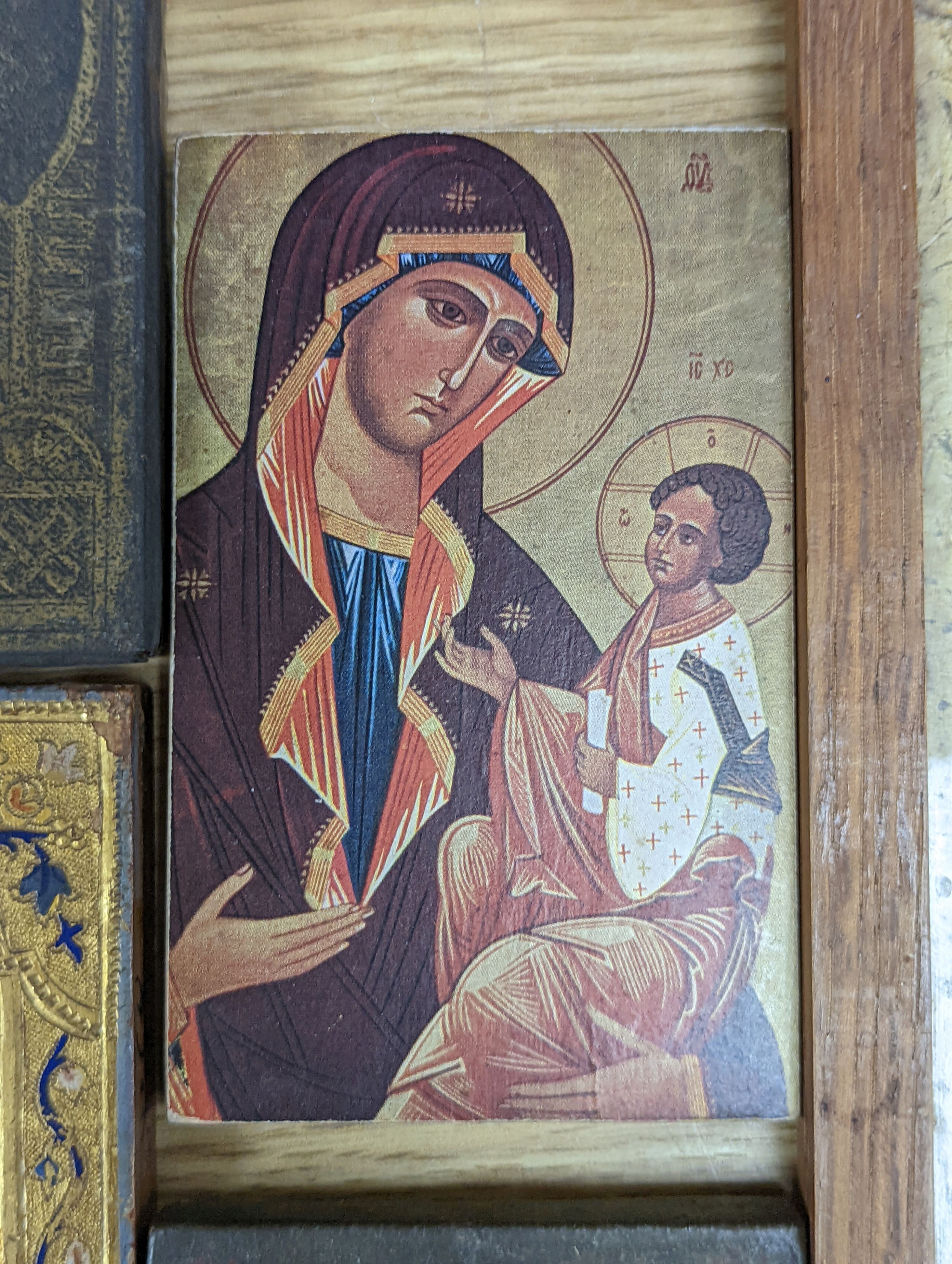 Ten assorted icons, largest 29 x 24cm